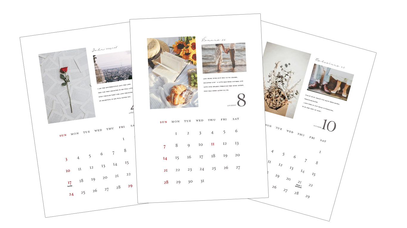 カレンダーの写真